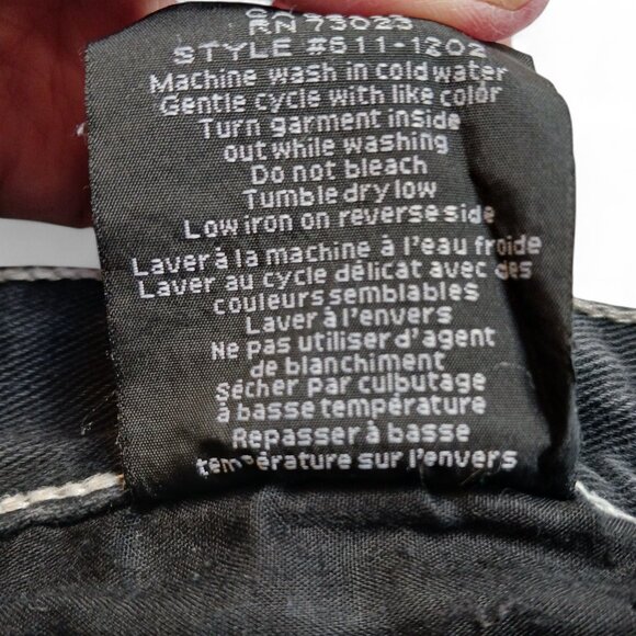 Bluenotes 30x32 Slimstraight Low Rise Jeans 100% Cotton Y2K Dark Wash - Picture 12 of 16